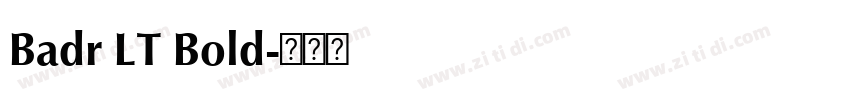 Badr LT Bold字体转换